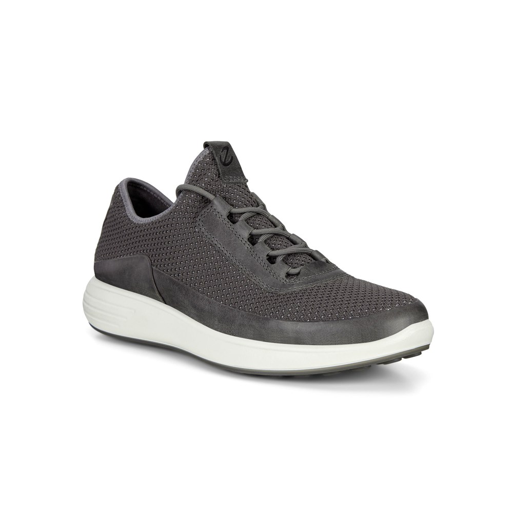 Tenis Hombre - ECCO Soft 7 Runner Meshs - Grises Oscuro - IVM825317